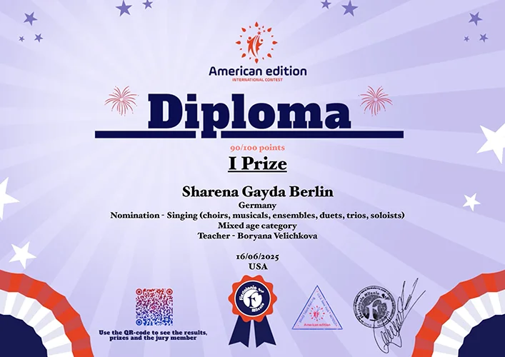 Sharena Gayda Berlin Diploma